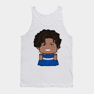 Mrs. Obamabot POLITICO'BOT Toy Robot (Blue Dress) Tank Top